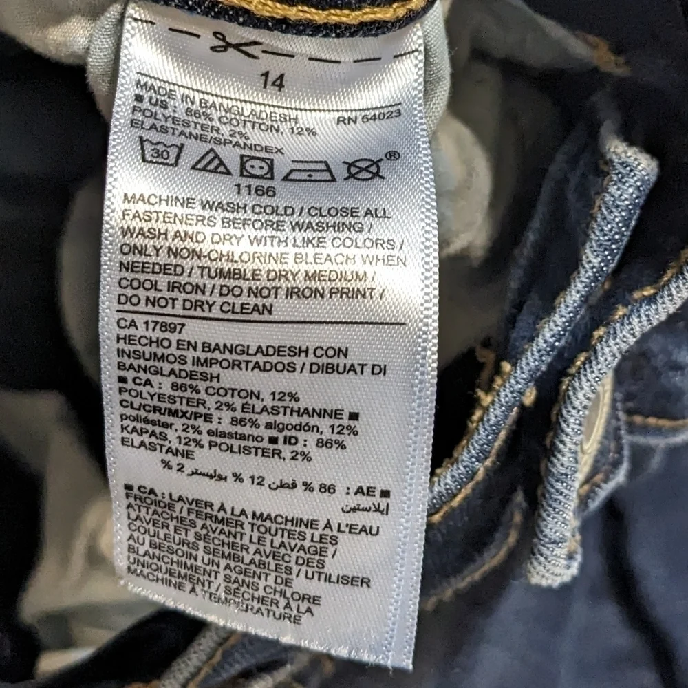 Old Navy dark blue Karate slim jeans size 14